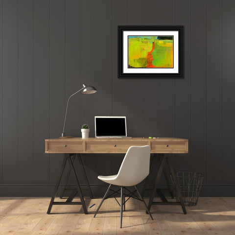 Orange Path Black Ornate Wood Framed Art Print with Double Matting by Bailey, Paul