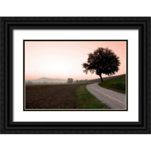 Toscana Valle No.1 Black Ornate Wood Framed Art Print with Double Matting by Blaustein, Alan