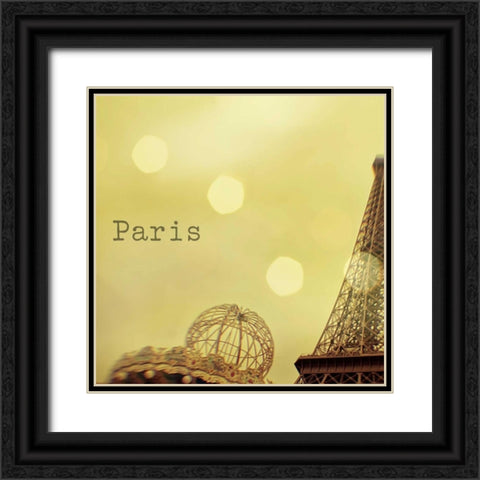 Memories of Paris Black Ornate Wood Framed Art Print with Double Matting by Bevan, Keri