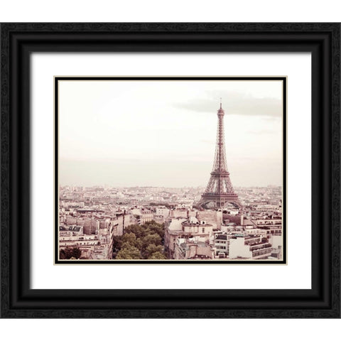 De Bon Matin Black Ornate Wood Framed Art Print with Double Matting by Bevan, Keri