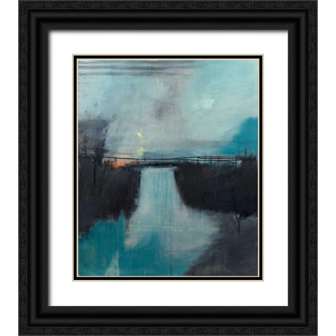 Lake Anywhere Black Ornate Wood Framed Art Print with Double Matting by Brix, Sidsel