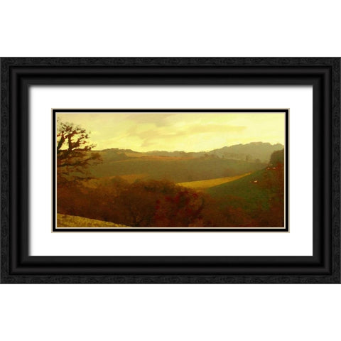 Rolling Hills Black Ornate Wood Framed Art Print with Double Matting by Bay, Noah