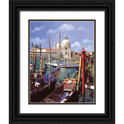 Chiesa Della Salute Black Ornate Wood Framed Art Print with Double Matting by Borelli, Guido