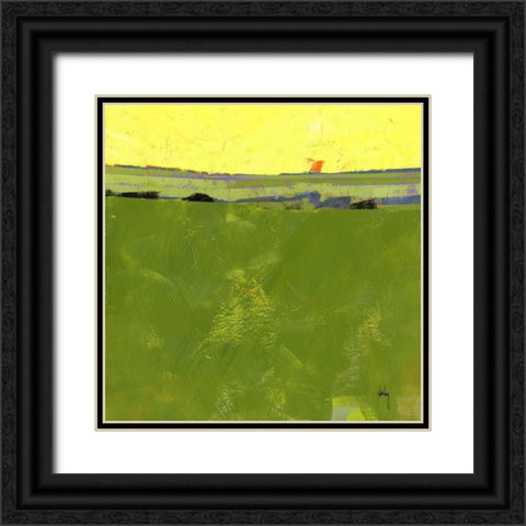 Hot Sky over Lazy Fields Black Ornate Wood Framed Art Print with Double Matting by Bailey, Paul
