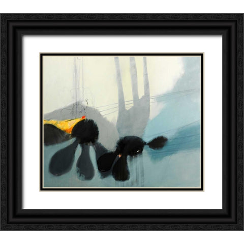 Flowers Tale Black Ornate Wood Framed Art Print with Double Matting by Brix, Sidsel
