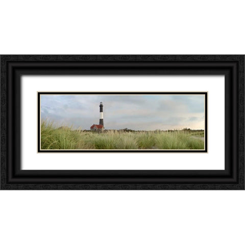 Island Lighthouse No. 1 Black Ornate Wood Framed Art Print with Double Matting by Blaustein, Alan
