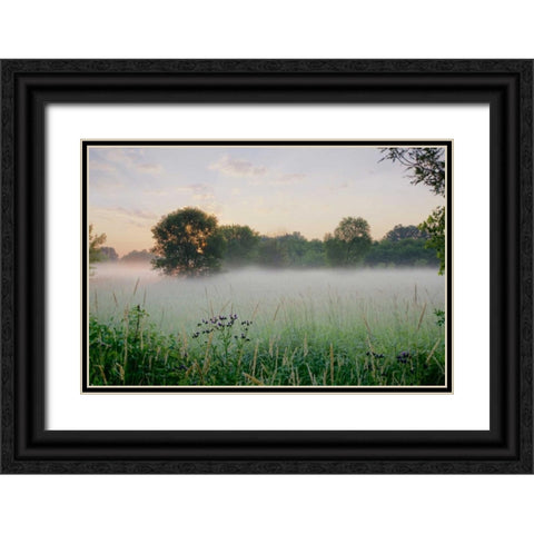 Western Plains Sunrise Black Ornate Wood Framed Art Print with Double Matting by Blaustein, Alan