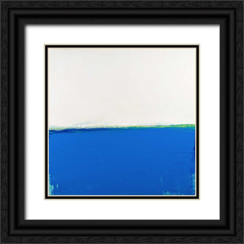 Open Blue Black Ornate Wood Framed Art Print with Double Matting by Bishop, Don