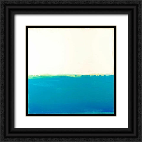 Turquoise Sea Black Ornate Wood Framed Art Print with Double Matting by Bishop, Don