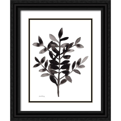 Botanical with Nagi Fern No. 3 Black Ornate Wood Framed Art Print with Double Matting by Bragg, Janel