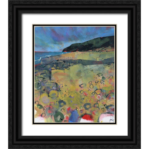 Penbryn Beach Black Ornate Wood Framed Art Print with Double Matting by Bailey, Paul