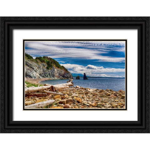 End of The Trail Black Ornate Wood Framed Art Print with Double Matting by Burdick, Chuck