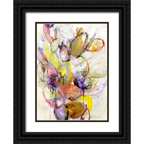 Cosmic Pear Cactus 3 Black Ornate Wood Framed Art Print with Double Matting by Bujna, Kati