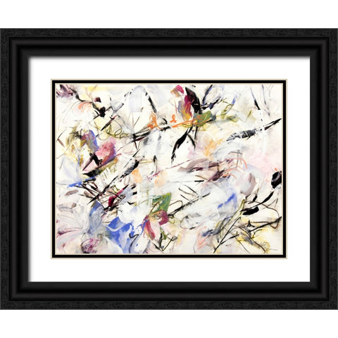 Magnolia Life Blossoms 1 Black Ornate Wood Framed Art Print with Double Matting by Bujna, Kati