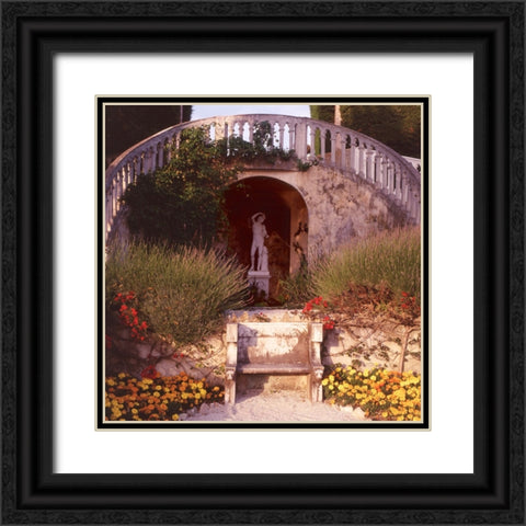 French Jardin No. 40 Black Ornate Wood Framed Art Print with Double Matting by Blaustein, Alan