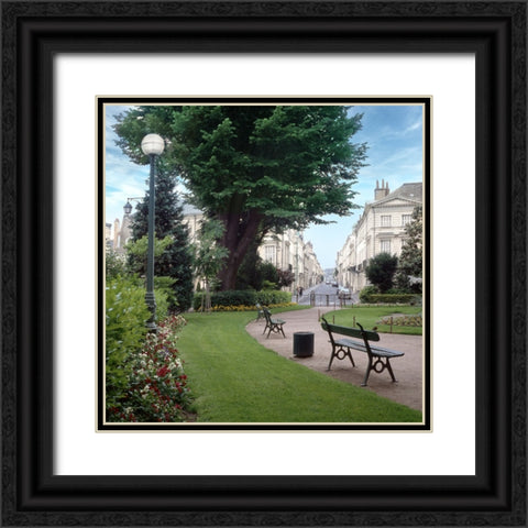 French Jardin No. 14 Black Ornate Wood Framed Art Print with Double Matting by Blaustein, Alan