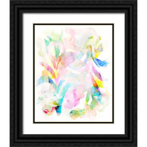 Flower and Rainbow Black Ornate Wood Framed Art Print with Double Matting by Bainbridge, Hope