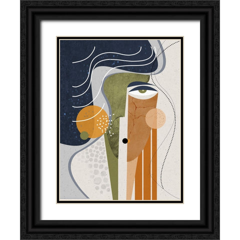 Aura Black Ornate Wood Framed Art Print with Double Matting by Banerjee, Ishita