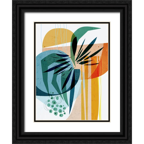 Summer Tropics Black Ornate Wood Framed Art Print with Double Matting by Banerjee, Ishita