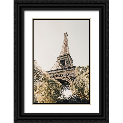 Paris Black Ornate Wood Framed Art Print with Double Matting by Broadway, Krista