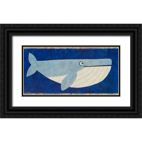 Wendell the Whale Black Ornate Wood Framed Art Print with Double Matting by Craig, Casey