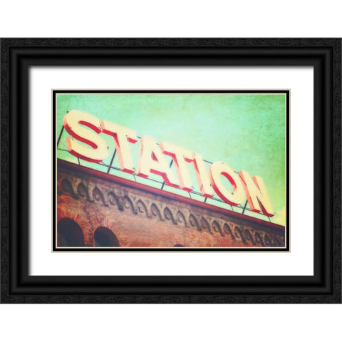 All Aboard Black Ornate Wood Framed Art Print with Double Matting by Coomes, Sylvia