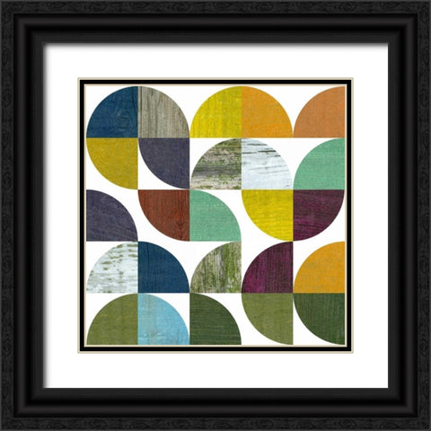 Rustic Rounds 3.0 Black Ornate Wood Framed Art Print with Double Matting by Calkins, Michelle