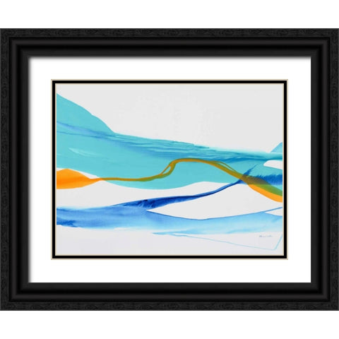 Near Cold Lake Black Ornate Wood Framed Art Print with Double Matting by Coulter, Patricia
