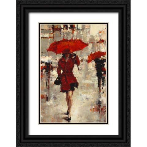 Paris Invitation Black Ornate Wood Framed Art Print with Double Matting by Christie, Lorraine