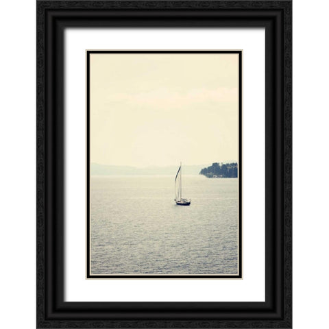 Hazy Sea Black Ornate Wood Framed Art Print with Double Matting by Coomes, Sylvia