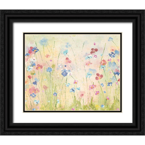 Forget-Me-Not Black Ornate Wood Framed Art Print with Double Matting by Coghlan, Emma