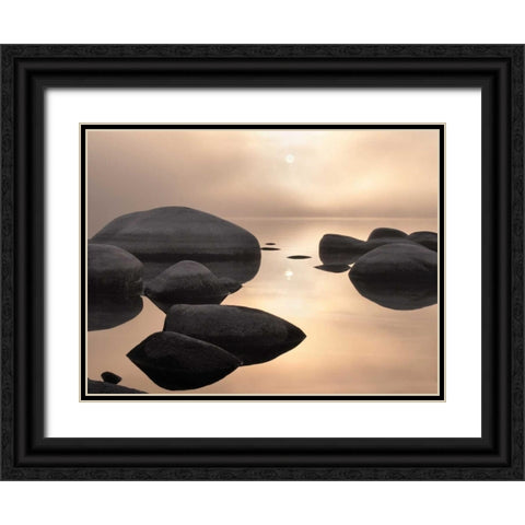 Silver and Gold Black Ornate Wood Framed Art Print with Double Matting by Carmel, Elizabeth