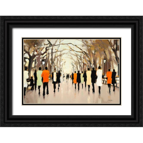 Poets Walk Black Ornate Wood Framed Art Print with Double Matting by Christie, Lorraine