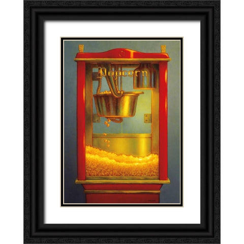 Popcorn II Black Ornate Wood Framed Art Print with Double Matting by Colletta, TR