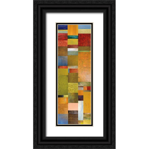 Color Panels with Blue Sky Black Ornate Wood Framed Art Print with Double Matting by Calkins, Michelle