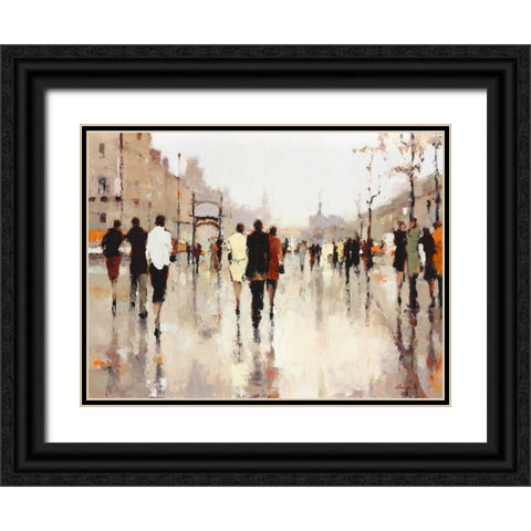 Lone Lilly Black Ornate Wood Framed Art Print with Double Matting by Christie, Lorraine