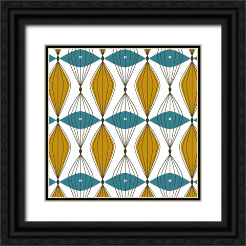 Atomic Art 2 Black Ornate Wood Framed Art Print with Double Matting by Cave, Rachel