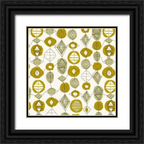 Atomic Art 3 Black Ornate Wood Framed Art Print with Double Matting by Cave, Rachel