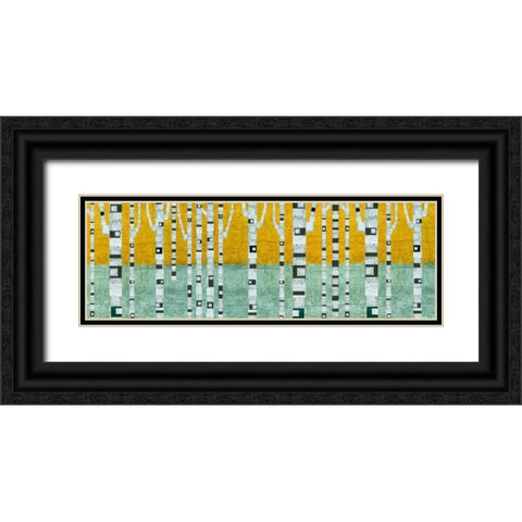 Birches in Early Winter Black Ornate Wood Framed Art Print with Double Matting by Calkins, Michelle