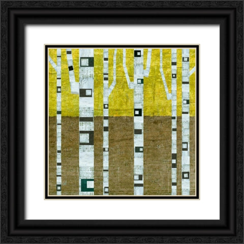Fall Birches Black Ornate Wood Framed Art Print with Double Matting by Calkins, Michelle