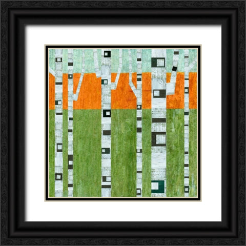 Spring Birches Black Ornate Wood Framed Art Print with Double Matting by Calkins, Michelle