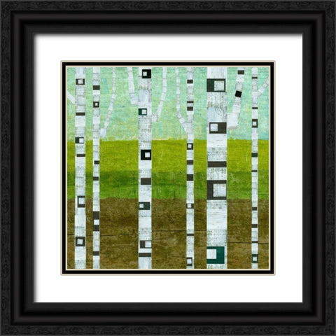 Summer Birches Black Ornate Wood Framed Art Print with Double Matting by Calkins, Michelle