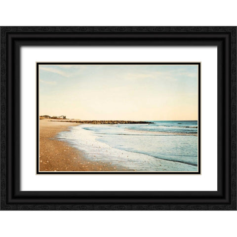Walking on the Coast Black Ornate Wood Framed Art Print with Double Matting by Cochrane, Carolyn