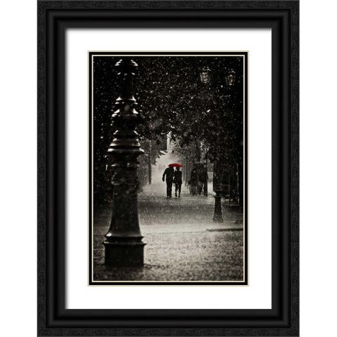 Fragments of Water Black Ornate Wood Framed Art Print with Double Matting by Corso, Stefano