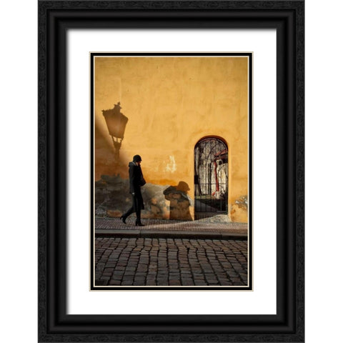 MalÃƒÂ¡ Strana Black Ornate Wood Framed Art Print with Double Matting by Corso, Stefano