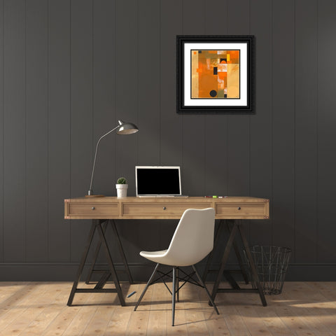 Soleil III Black Ornate Wood Framed Art Print with Double Matting by Colter, Deborah T.
