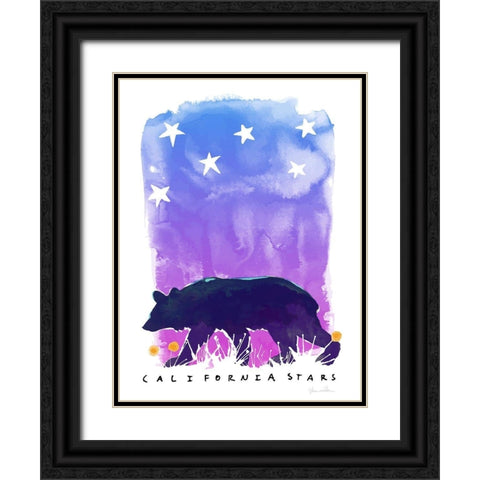 California Stars Black Ornate Wood Framed Art Print with Double Matting by Donahue, Shane