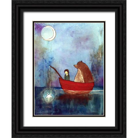A Summer Night Black Ornate Wood Framed Art Print with Double Matting by Doss, Andrea