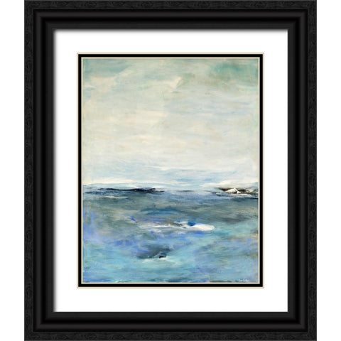 Blue Horizon 1 Black Ornate Wood Framed Art Print with Double Matting by Dubois, Lori