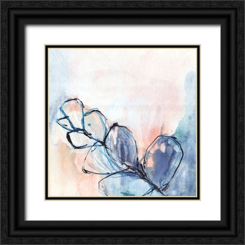 Grow - Pink Promises Black Ornate Wood Framed Art Print with Double Matting by DelValle, Patty